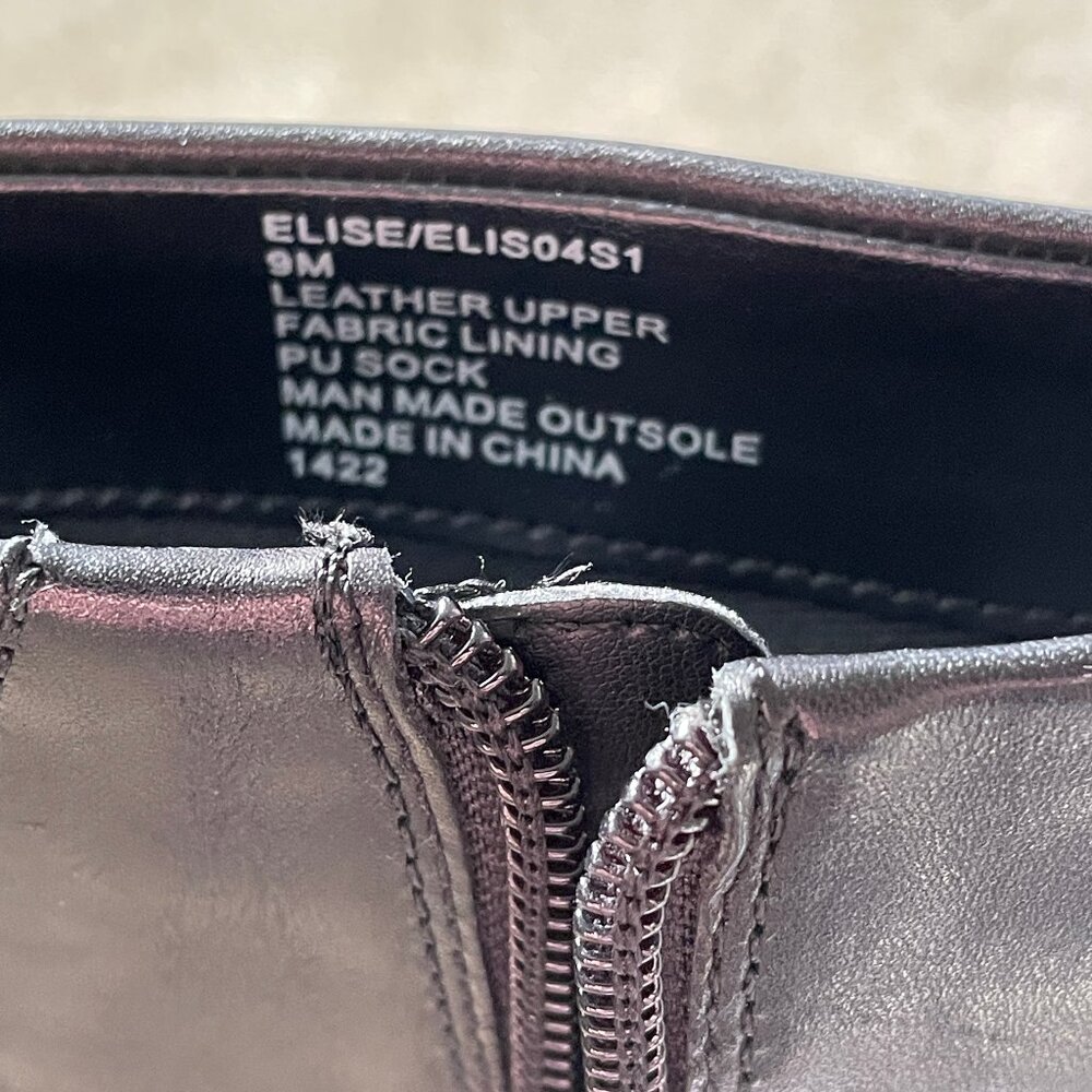 Platform Square Toe Leather Boots - image 6